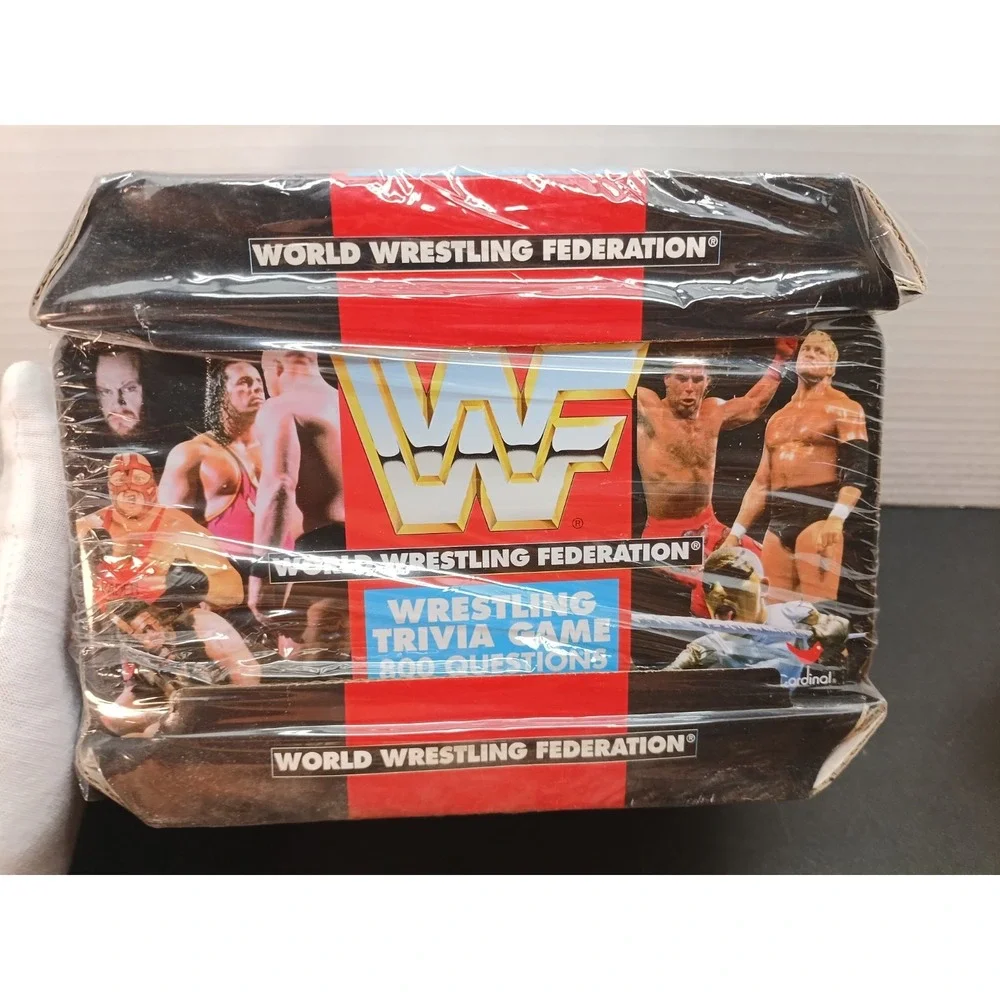 WWF Wrestling Trivia Game Tin SEALED NEW WWE ROCKY MAIVIA Rookie ROCK AUSTIN RC